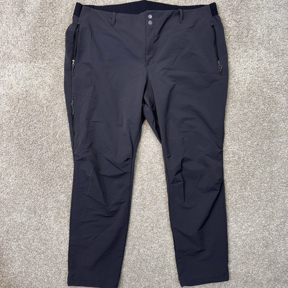 REI Co-op Pants Mens 2X Technical Hiking Tapered Dark Gray Stretch EUC